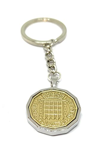Porte-clés 1963 Threepence pour 61e anniversaire original