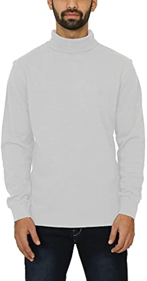 Buy Celsius Men's Mock Neck Slim Fit T-Shirt(6005-A.White-S) at