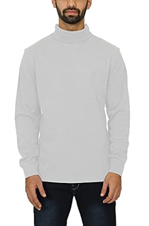 Buy Celsius Men's Mock Neck Slim Fit T-Shirt(6005-A.White-S) at