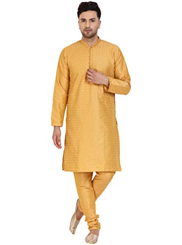 SKAVIJ Men's Tunic Kurta Pyjama Set Party Wear Ethnic Dress Suit