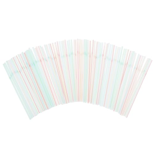 Baluue 100 pitillos plásticos desechables multicolor 18 cm miniatura 1