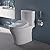 TOTO WASHLET+ Aquia IV Cube Two-Piece Elongated Dual Flush 1.28 and 0.9 GPF Toilet with Auto Flush S550e Bidet Seat, Cotton White - MW4363056CEMFGNA#01
