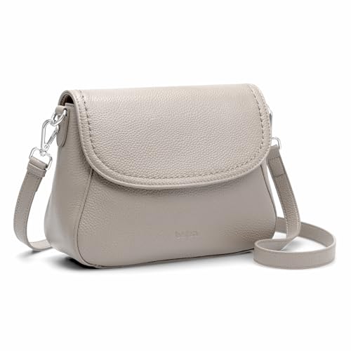Image of befen Genuine Leather Saddle Crossbody Bags for Women with RFID Blocking, Small Flap Cross Body Purse Hangbags