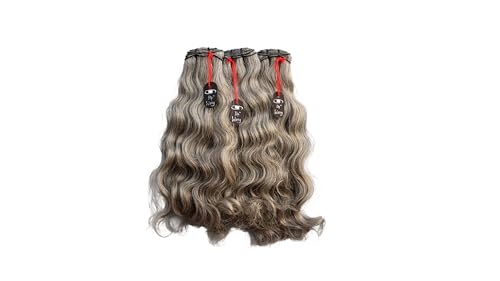 14” Wavy Salt & Pepper/Natural Gray 3 bundles....