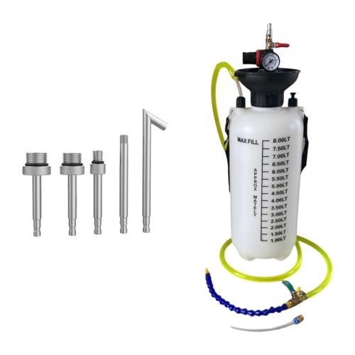 MotiveTech Pneumatic Transmission Fluid Pump Extractor and Dispenser Gearbox Oil Transfer System Manual Professional Transfer Pump, 8 L