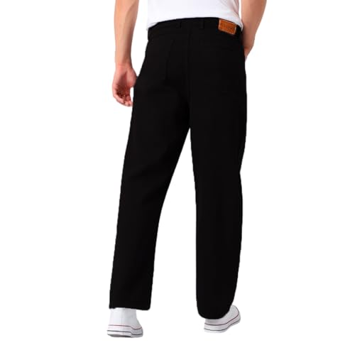 Image of Men's Denim Cotton Blended Oversized Loose Baggy Fit Jeans Pants for Men