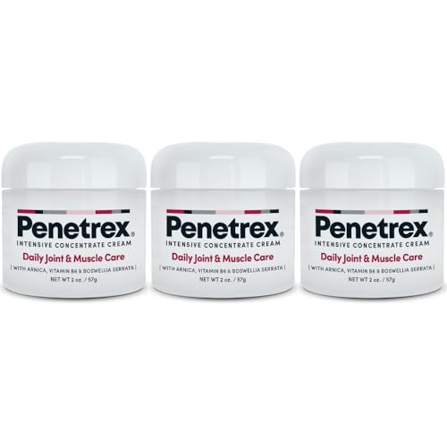 Image of Penetrex Joint & Muscle Therapy - Soothing Comfort for Back, Neck, Hands, Feet - Premium Whole Body Rub with Arnica, Vitamin B6 MSM & Boswellia - 2oz 3-Pack