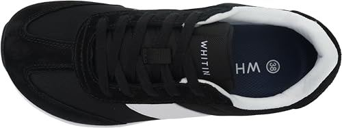 Image of WHITIN Women's Wide Toe Box Walking Zero Drop Lifestyle Shoes S24 | Spacious Design for Pressure & Friction Relief, Balanced Sole for Natural Foot Stance, Retro Everyday Sneaker