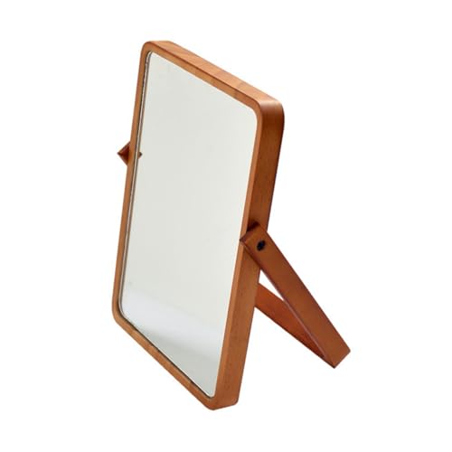 Espejo de maquillaje de escritorio WOONEKY de madera