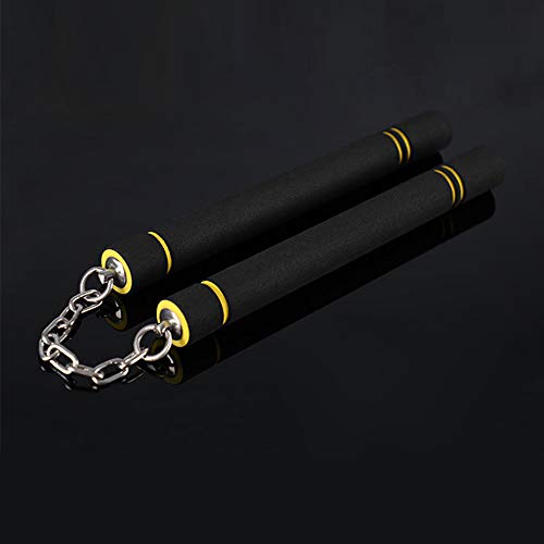 DAILYLIFE Foam Nunchakus, Foam Training Nunchucks for Beginner and Kids, Start Training Today to The Become Martial Artist You Always Want to Be, Classic Black and Yellow, 1 Pack