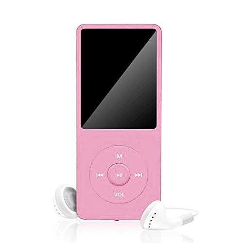 Loijon Leitor MP3 / MP4 Leitor de música de 64 GB Leitor de música MP3 portátil com ecrã de 1,8 ''