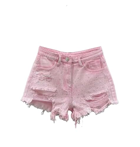 Short d'été en jean taille haute coupe ample pour éviter l'inconfort