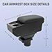 Car Armrest Box for Toyota Yaris Vitz 2006-2011 Auto Accessories Center Console Leather Arm Rest Double-Layer Storage Space with Cup Holder (Black Thread)