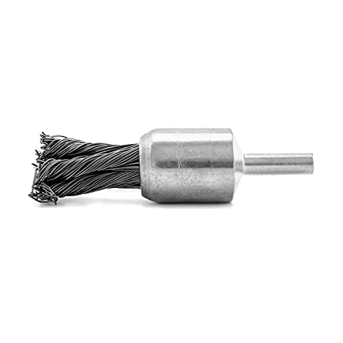 QWORK® Pinselbürste Gezopft ø 19mm, Drahtbürste für Bohrmaschine zum Entfernen von Rost/Korrosion/Farbe