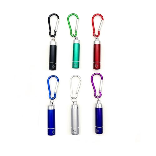 JZK 6 x Colorful mini LED Key Ring Pocket Torch