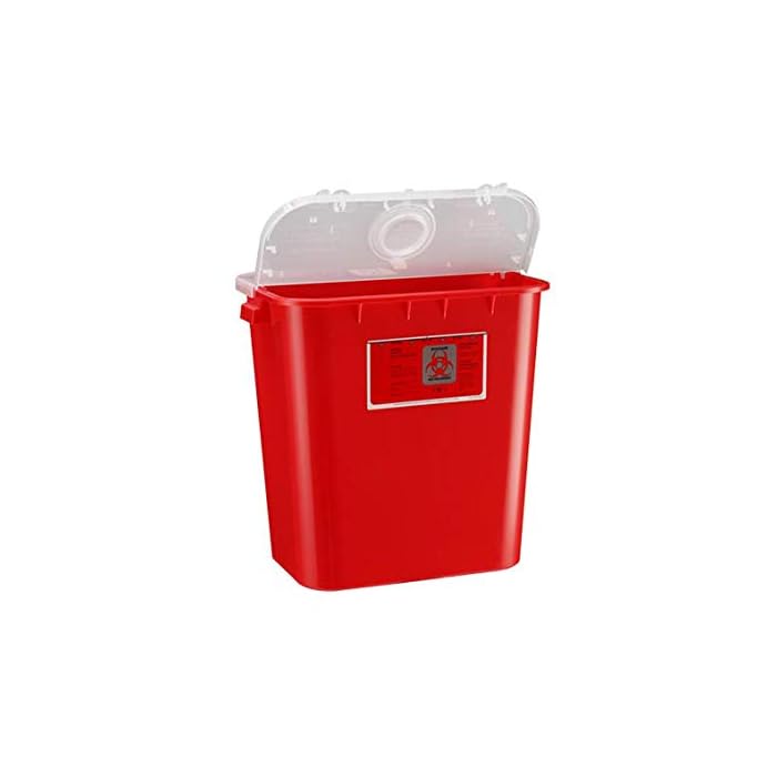 Buy Disposable Biohazard Sharps Container, Large, 8 Gallon, Red