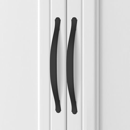 Image of Asidrama 10 Pack 6.3 Inch(160mm) Matte Black Kitchen Cabinet Handles Cabinet Pulls Kitchen Cabinet Hardware for Cupboard Drawer Pulls