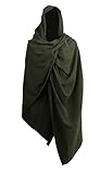 JPXH Medieval Scarf Hooded Renaissance Roman Shawl Suitable for both Men and Women-Green