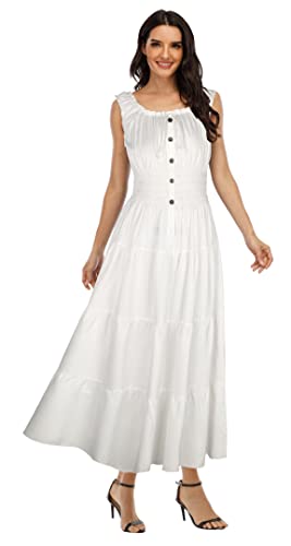 Image of OSTOO Women's 2026 Summer Boho Floral Print Tiered Casual Flowy Long Maxi Dress