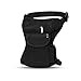 SEALINF Canvas Waist Bag Fanny Pack Racing Drop Leg Bag Motorcycle Outdoor Bag (black)