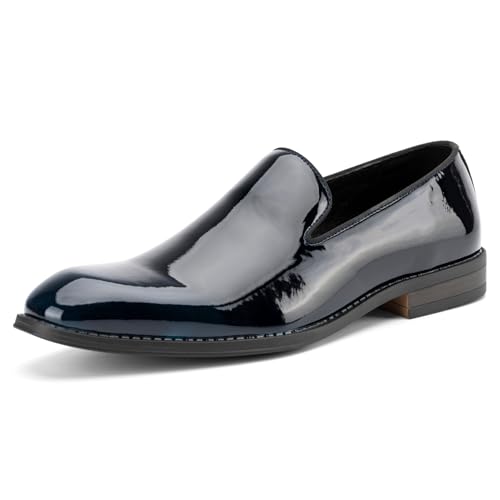 Image of JITAI Men's Dress Shoes - Casual Rubber & Leather Loafers for Men - Fashion Business Formal Wear