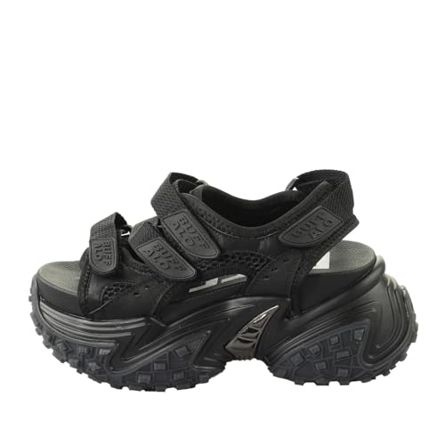 Image of Buffalo Womens Vegan Flatform Sandals Black 5 UK