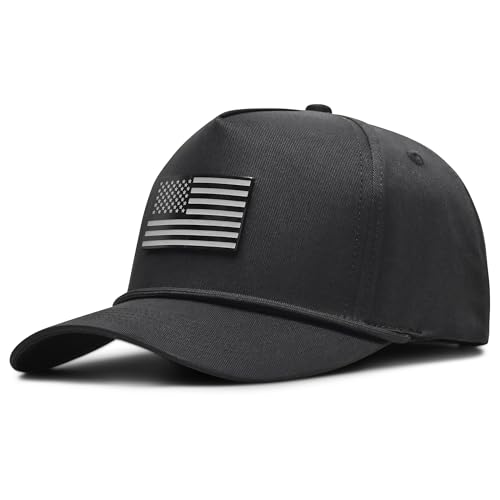 Image of Curves & Clubs USA Golf Rope Hat - American Flag Golf Cap, Performance Hat - Adjustable, Breathable