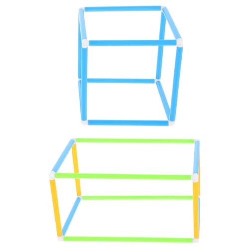 WESIEVYA Modelo Educativo De Marco Cuboide con Caja De Almacenamiento Herramienta De Enseñanza De Matemáticas y Marco Geométrico DIY para