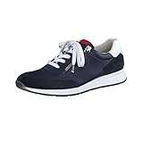 Paul Green Damen SUPER Soft Sneaker, Frauen Low-Top Sneaker,Freizeitschuhe,Turnschuhe,Laufschuhe,schnürschuhe,Blau/Weiß/Rot (Space),40.5 EU / 7 UK