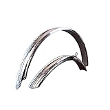 ZHANGWW ZWF Store Rennrad Kotflügel Kompatibel mit 700c 26inch Vintage Fahrrad Retro Feste Getriebe Fender Radfahren Praktische Teile Silber Aluminiumlegierung Schutzblech (Color : 700C Sliver)