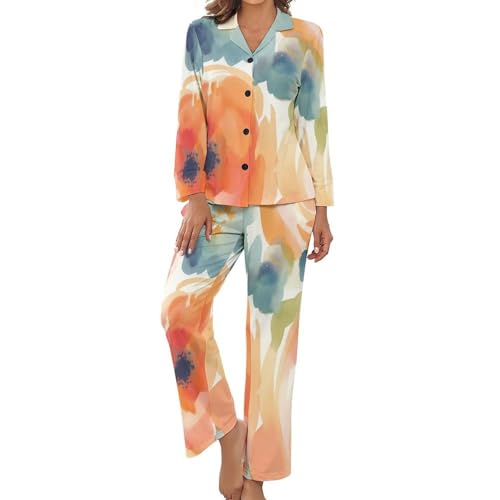 Pyjama femme manches longues pour vos soirées détente fleuries