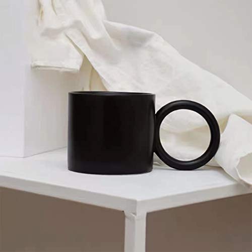 Taza de porcelana cerámica 12 oz con asa grande miniatura 3
