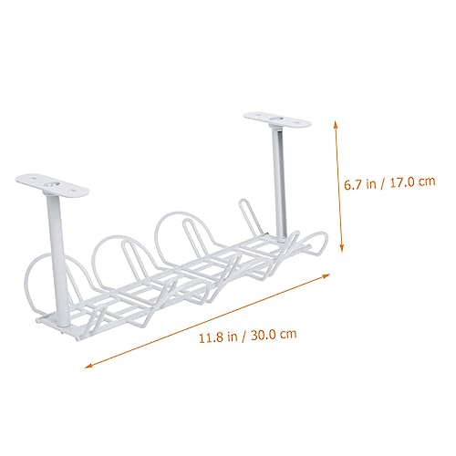 HOMSFOU organizador de cables bajo escritorio 1 set, estructura compacta y resistente, diseño creativo de malla para almacenamiento eficiente miniatura 2