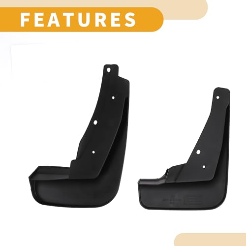 Image of Mud Flap Splash Guard - Car Front & Rear Side Mud Guards - for Volkswagen Tiguan R-Line 2019-2023 Plastic Black with Mount Accessories - 1 Set