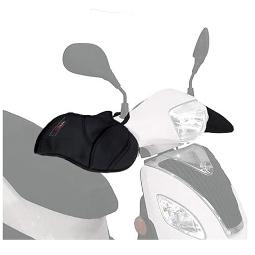 Lenkerstulpen für Motorrad, Motorroller, Maxiscooter, Handschutz aus Neopren, wasserdicht, Handschutz für Lenker, Abdeckung für kalte Regen, einfache universelle Montage, hält die Hände warm, Schwarz