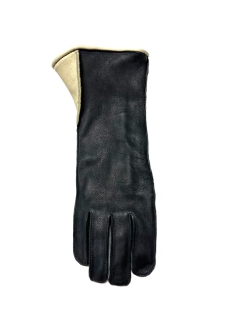 Rowdy Rowels Deerskin Leather Bull Riding Gloves Long Cuff Outseam (9.5, Left)