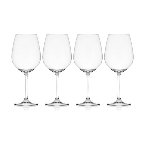 Mikasa Lana Bordeaux Red Wine Glasses, Set of 4, 22