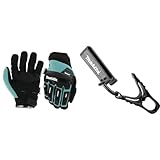Makita T-04248 Advanced Impact Demolition Gloves (Medium) with T-04400 Glove Holder Clip