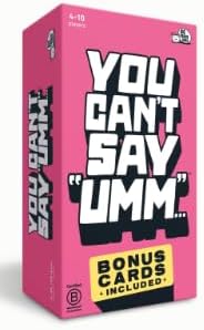 You Can't Say UMM: A Party Game for Family and Adults, Fast-Paced Family Word Game, Bonus Content Included