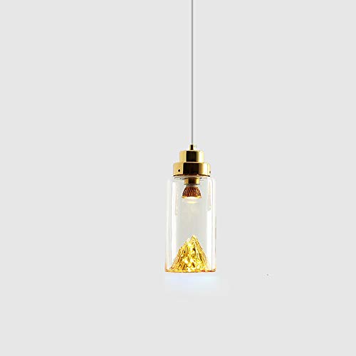 Lustre suspension en verre moulé de montagne au design rétro raffiné et finitions soignées