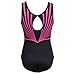 JOYSTREAM Gymnastics Leotards for Girls With Shorts Sparkly Ballet Dance Activewear Rose-red Line,8-9Years