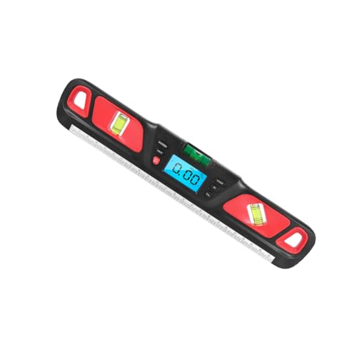 DECHOUS 背光機能付きポータブルバランスルーラー 高精音声提示水平器 コンパクトで実用的な水平ゲージ 測定簡単 家 工業用