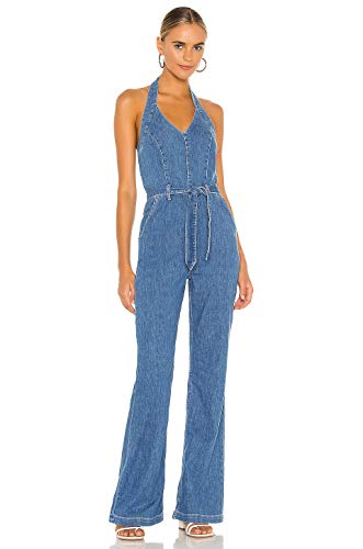 PAIGE Womens Vivianna Halter Jumpsuit, Dreamy (27)