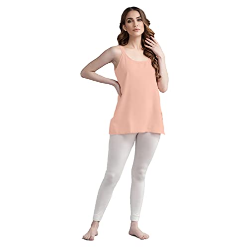 Image of Cotton Short Camisole Non-Stretchable Slip for Women | Short Kurti Slip | Short Camisole | Half-Length Lining | Waist Length Inner | Sameez | Samij(Half Slip)