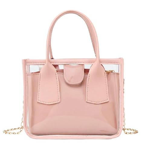 Malissima, BOLSA QUADRADA TRANSPARENTE CORRENTE Cor:Rosa