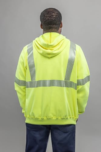 DRIFIRE FR Hi-Vis Class 3 Zip Hoodie, CAT 2 Flame Resistant, X-Large, SWSHEZC3-XL Yellow4