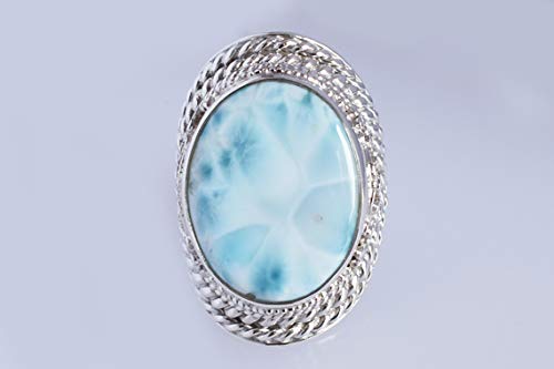 Bague Larimar en argent délicate idée cadeau bague bohème réglable - 2