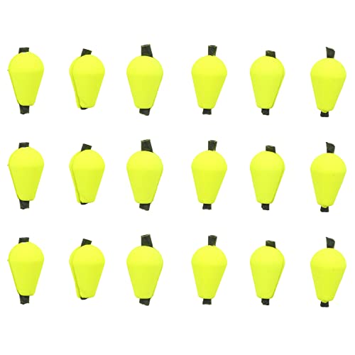 Bloepum 18Pcs Fly Fishing Float Strike Indicators Foam Yellow