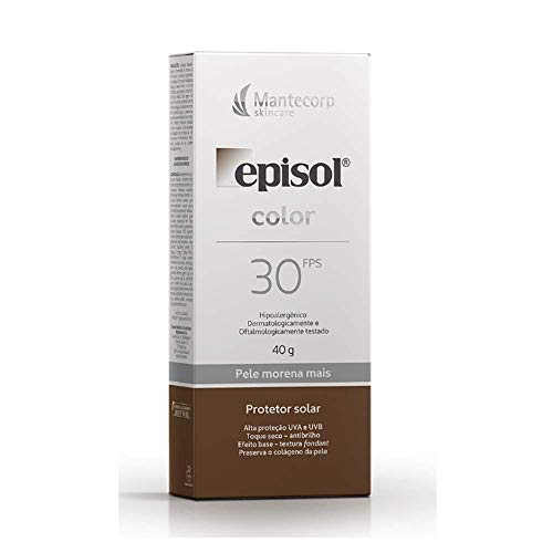 Protetor Solar Color Pele Morena Mais Fps 30, 40G, Episol, Mantecorp Skincare