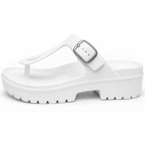 Image of ORTHO JOY Orthopedic Arch Support Sandals for Women - Comfort Slip-On Toe Post Slides with Adjustable Strap & Cushion Sole